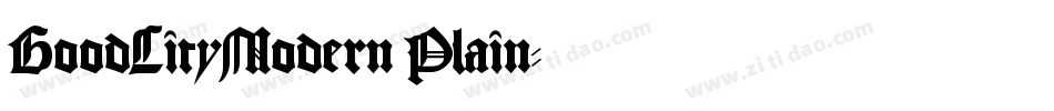 GoodCityModern Plain字体转换